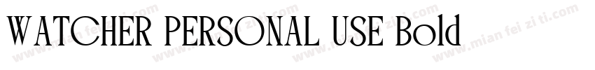 WATCHER PERSONAL USE Bold字体转换